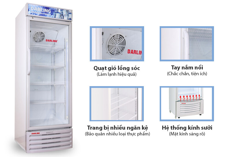 Tủ mát Darling 1 cánh 500 lít DL-5000A2 nhỏ gọn, tiết kiệm diện tích không gian