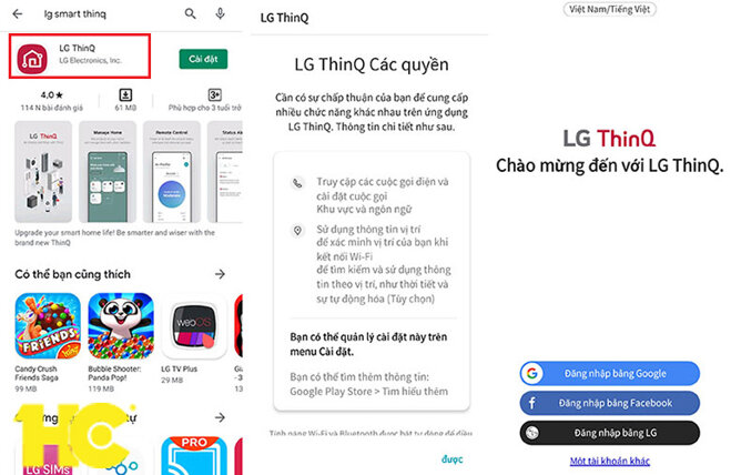 Cài đặt ứng dụng LG Smart ThinQ cho điện thoại rồi mới kiểm soát được tủ lạnh LG GR-X257MC 