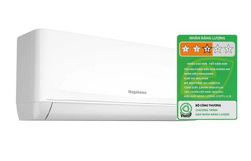 Điều hòa Nagakawa Inverter NIS-C09R2T62 giá từ 4,6 triệu đồng, lọc không khí 6 lớp