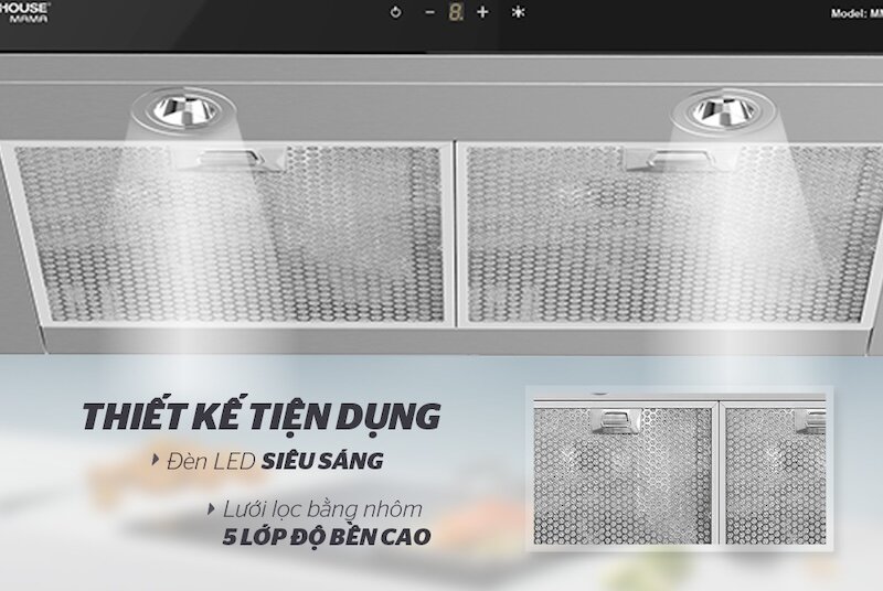 Máy hút mùi Sunhouse Mama MMB6815 giữ vững sự tinh tế và sạch sẽ cho gian bếp hiện đại