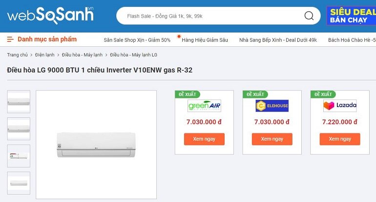 So sánh điều hòa 9000 BTU inverter 1 chiều LG V10APFP và LG V10ENW1: model nào 