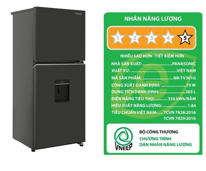 Tủ lạnh Panasonic NR-TV301GVKV chất Nhật bền bỉ, tiết kiệm điện, lại đang giảm 2 triệu đồng