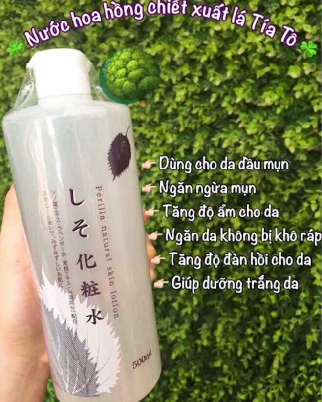 Nước hoa hồng tía tô Dokudami Perilla Natural Skin Lotion hiện đang khiến phái đẹp mê mẩn bởi độ an toàn.