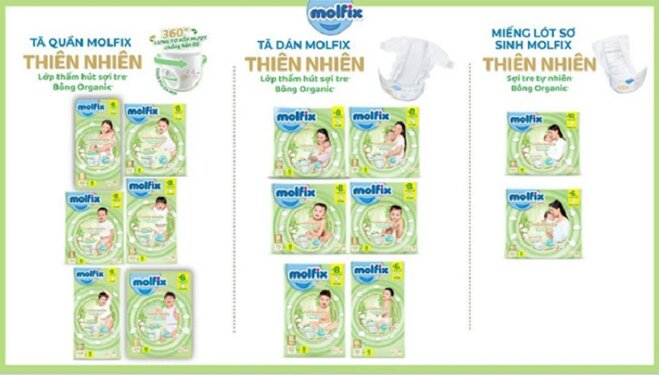 Các loại bỉm Molfix cho bé