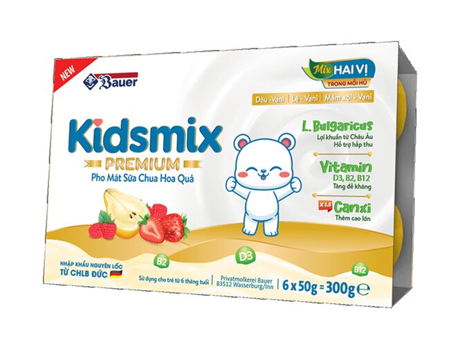 Tổng hợp các dòng sữa chua Kidsmix mới nhất