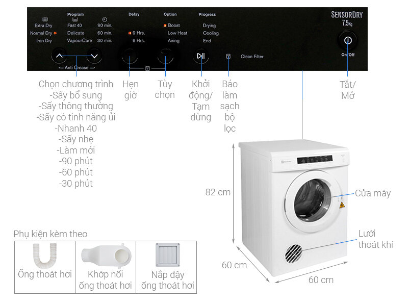 Loạt máy sấy quần áo Electrolux giá cực rẻ chỉ từ 3 triệu đồng đáng tham khảo đầu năm 2025