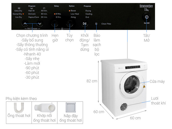 Loạt máy sấy quần áo Electrolux giá cực rẻ chỉ từ 3 triệu đồng đáng tham khảo đầu năm 2025