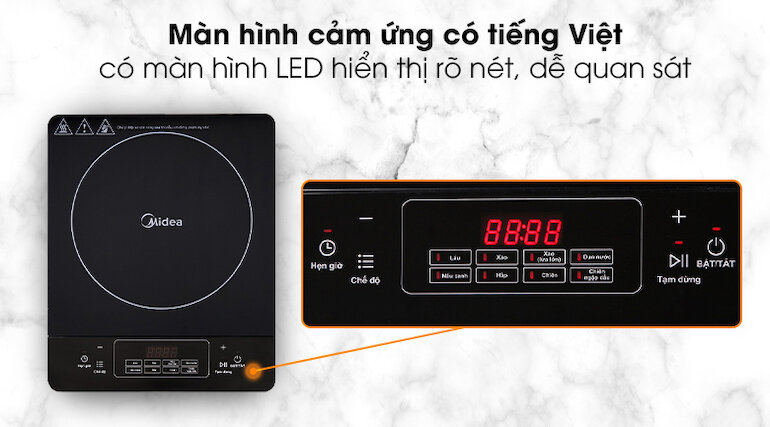 Bếp từ đơn Midea MI-T2120DG