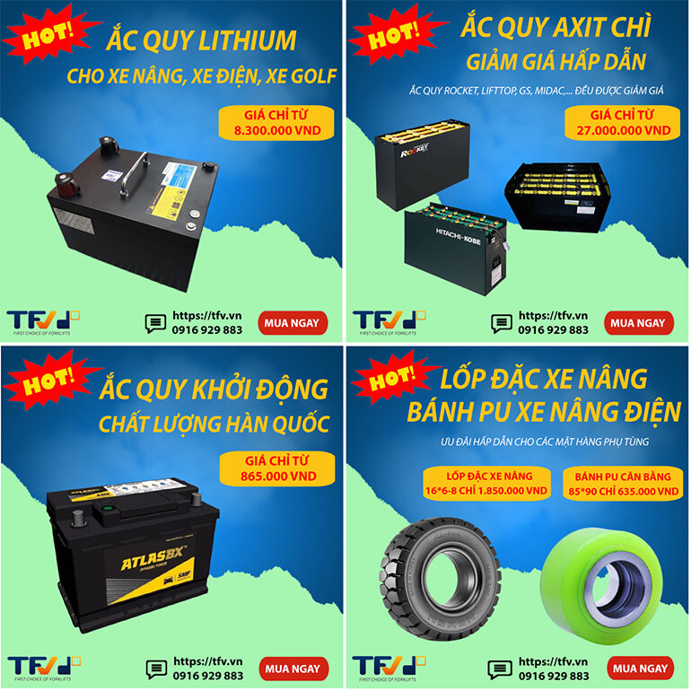 Ưu đãi hấp dẫn dành cho các mặt hàng phụ tùng xe nâng