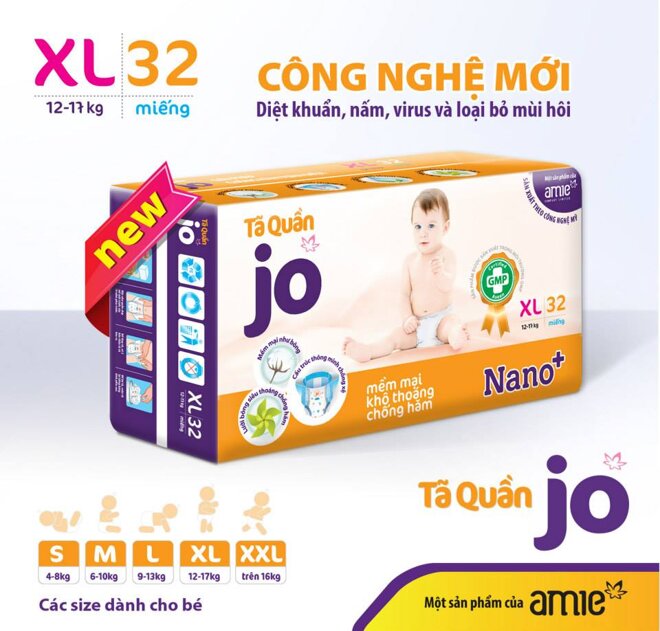 Miếng lót Jo mang lại sự thoải mái cho bé 