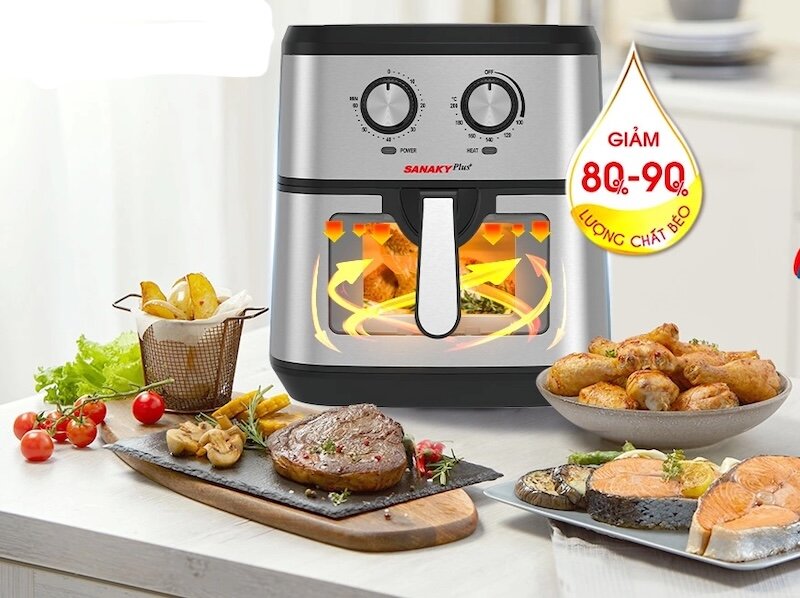 Khám phá các điểm nổi bật của nồi chiên không dầu Sanaky VH-901VD 9 lít