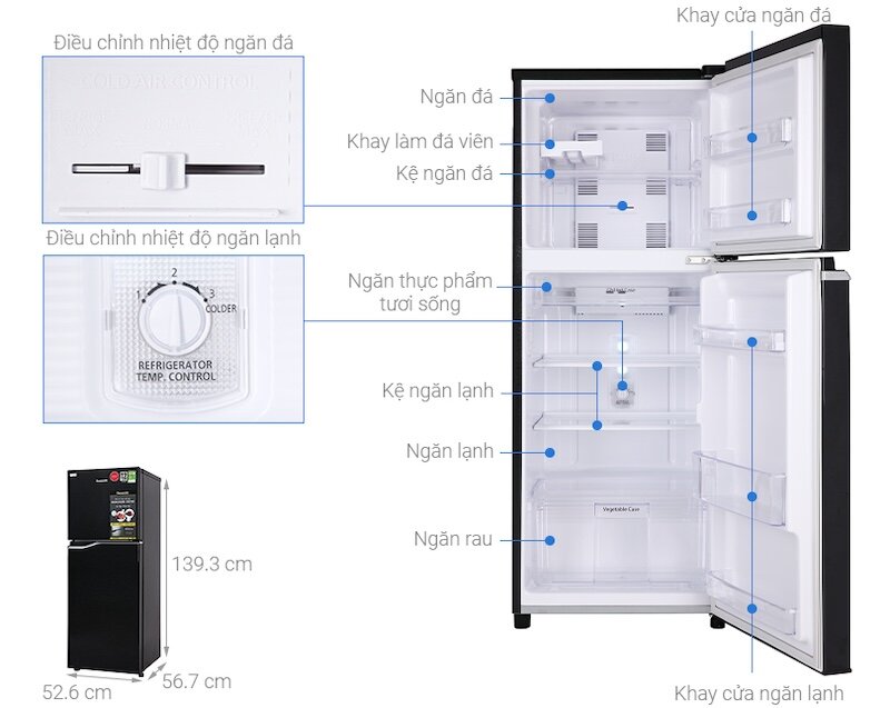 Tủ lạnh Panasonic Inverter 188 lít NR-BA229PKVN sự kết hợp hoàn hảo giữa thiết kế và công nghệ