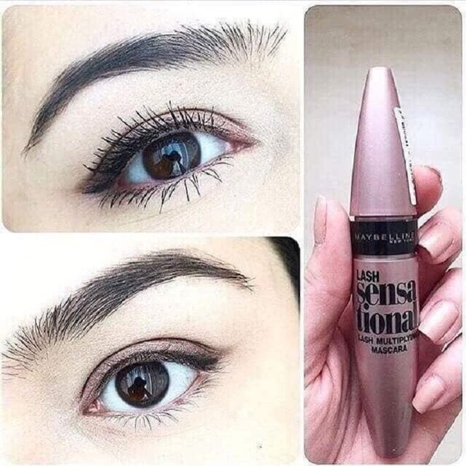 trước và sau khi sử dụng mascara maybelline hồng