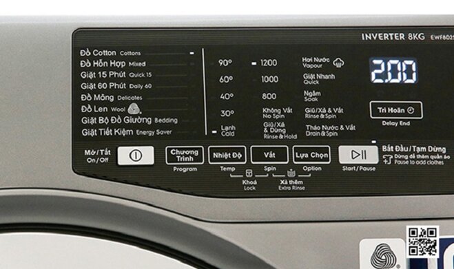 Các chế độ giặt của máy giặt Electrolux cửa ngang đời mới và đời cũ