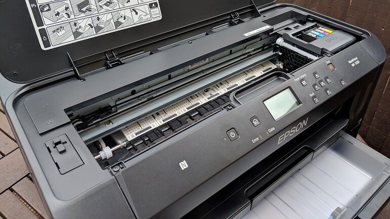 Máy in Epson WorkForce WF 7210 dùng các hộp mực Durabrite Ultra tiêu chuẩn.