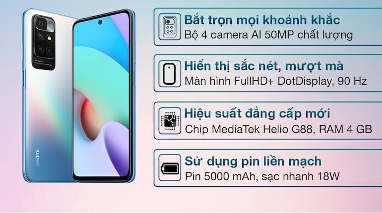 Điện thoại Redmi 10 với giá bán rất phải chăng