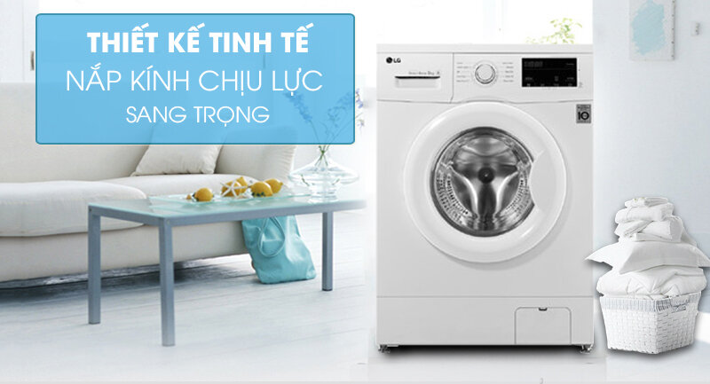 Máy giặt lồng ngang LG Inverter 8 kg FM1208N6W