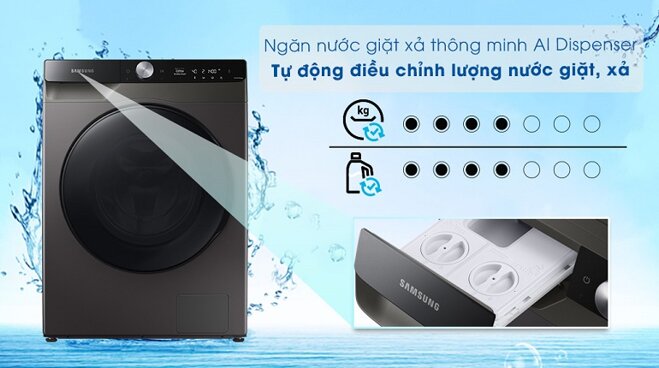 Máy giặt sấy Samsung AI Inverter 11kg WD11T734DBX/SV sở hữu nhiều chức năng vượt trội