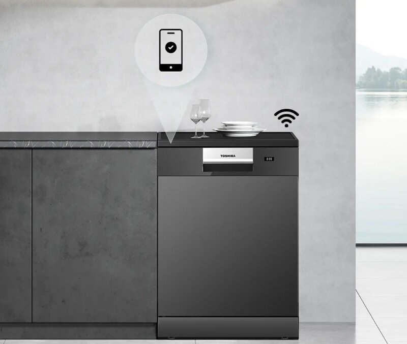 Máy rửa bát 15 bộ Toshiba DW-15F9(B)-VN giảm giá chục triệu, chất lượng Nhật xuất sắc!