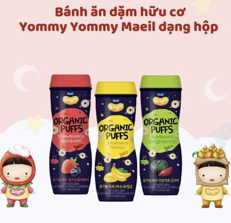 Bánh ăn dặm hữu cơ Yommy Yommy Hàn Quốc 