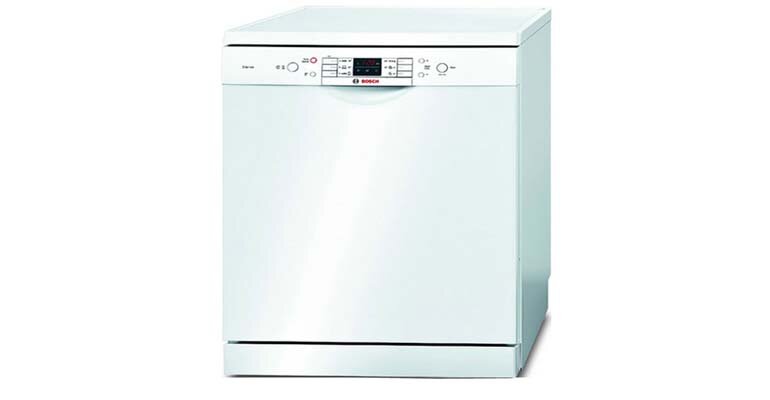 Bosch SMS63L02EA có thiết kế tông màu trắng sáng chủ đạo Máy rửa bát Bosch