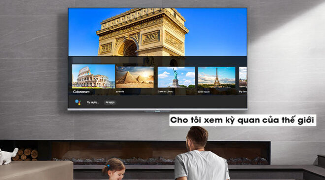 Điều khiển Smart Tivi TCL 4K 43P715 43 inch UHD bằng giọng nói