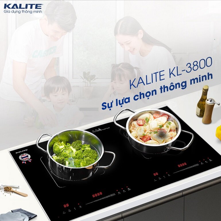 Trong dòng bếp từ âm 2 vùng nấu, bếp từ Kalite KL3800 có mức giá khá rẻ