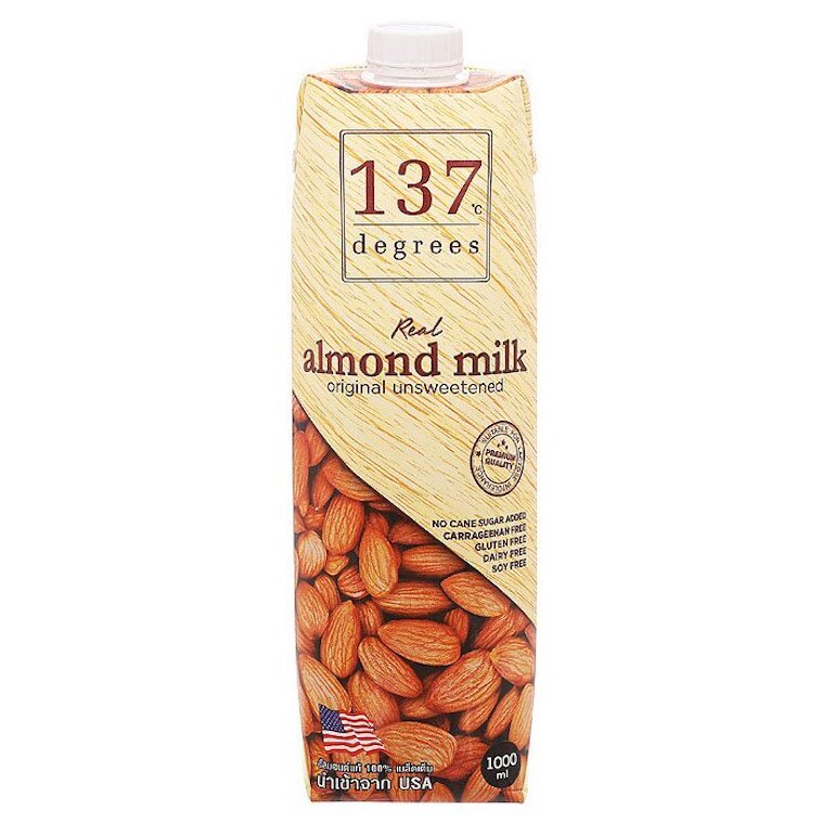 Sữa hạt hạnh nhân 137 Degrees được chế biến với công thức “ma thuật” - 137 độ C trong 2 giây, giúp giữ toàn bộ dưỡng chất có trong hạt hạnh nhân