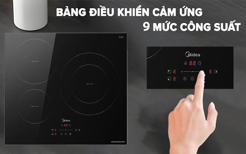 Bếp từ Midea MC-IT7423 thiết kế bảng điều khiển cảm ứng siêu nhạy