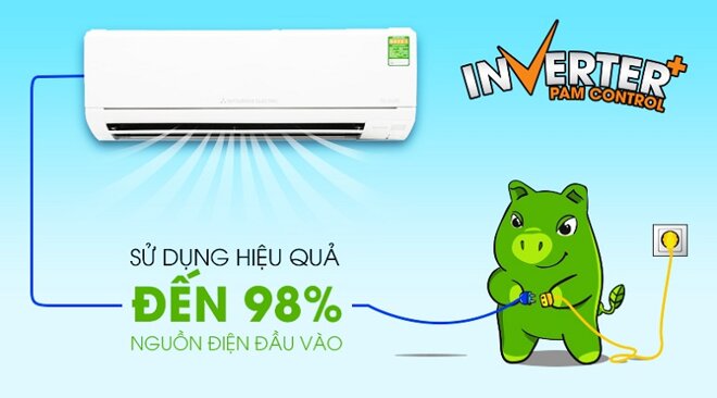 điều hòa Mitsubishi Electric 12000BTU 2 chiều Inverter HL25VA