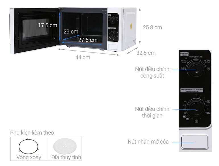 Với sự nhỏ gọn và tiện dụng lò vi sóng Toshiba ER-SM20(W1)VN chiếm được nhiều ưu ái của chị em