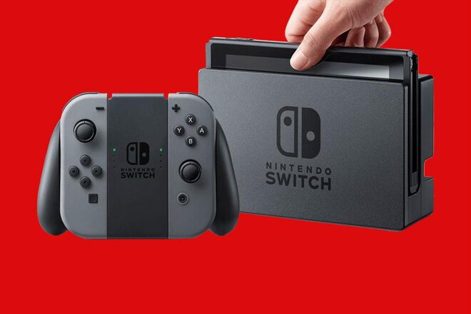 Hình ảnh một bộ máy chơi game Nintendo Switch