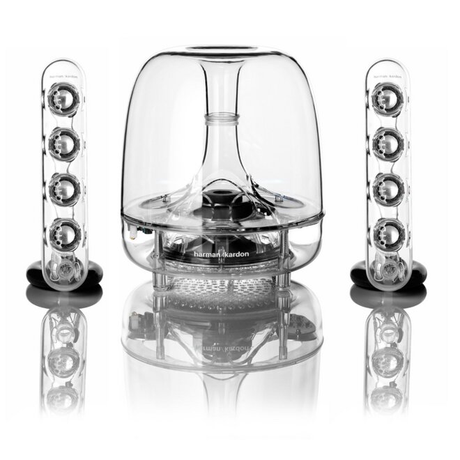 loa Harman Kardon Soundstick 3 còn gây ấn tượng nhờ vào kiểu dáng đặc biệt