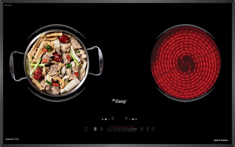 Bếp điện từ hồng ngoại Canzy CZ-TL67B trang bị tính năng hiện đại