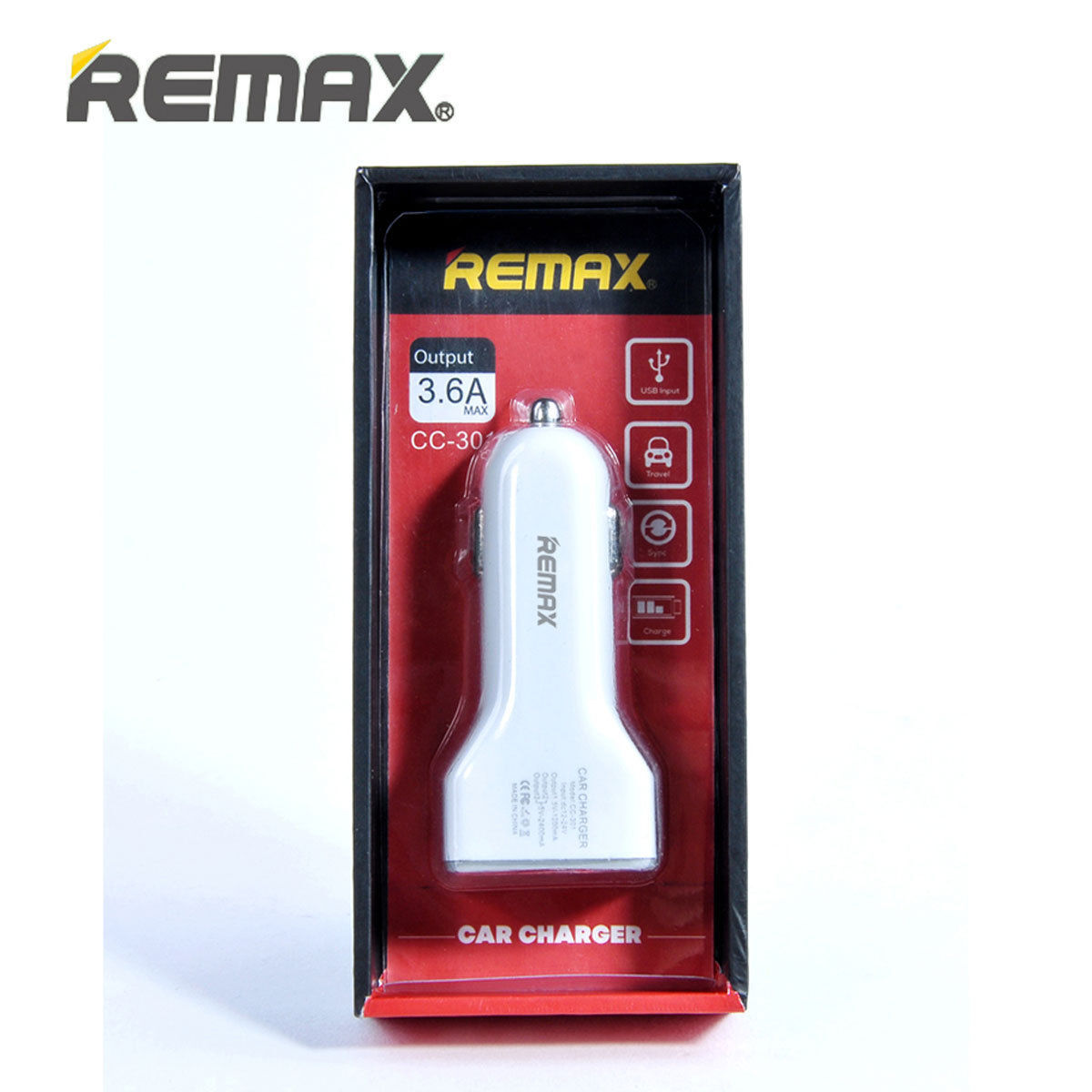 Củ sạc ô tô 3 cổng USB 3.6A Remax Jian CC-301 