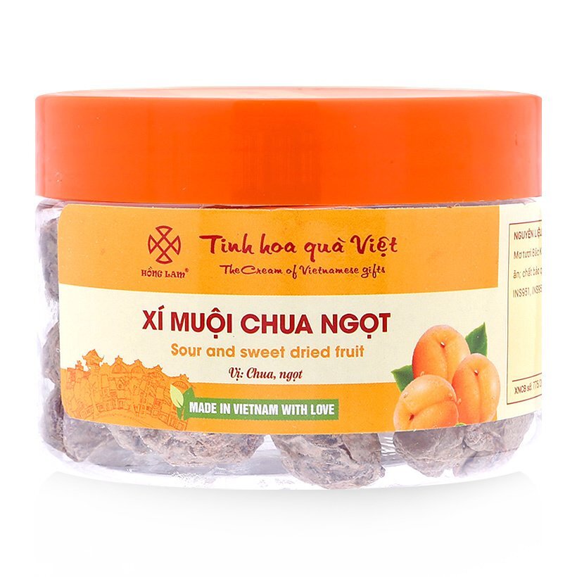 Ô mai xí muội chua ngọt Hồng Lam - hộp 200g 