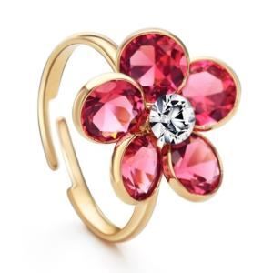 Nhẫn hoa 5 cánh mạ vàng Hana Trade R0022 