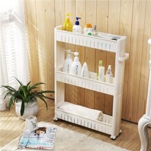 KỆ ĐỂ CHAI LỌ 3 TẦNG CÓ BÁNH XE
