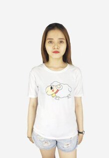Áo thun nữ in hình cừu dễ thương Evest 48