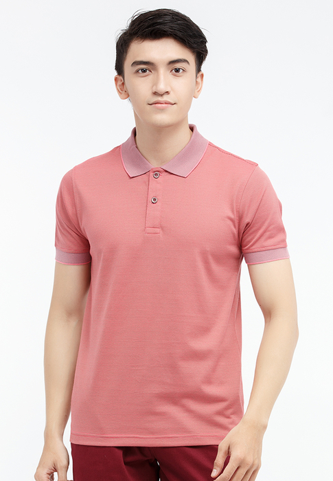 Áo polo Novelty Classic fit màu hồng phối NATMSNNT3C170142N 