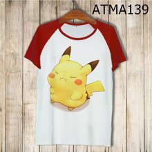 Áo thun tay màu Pikachu ATMA139