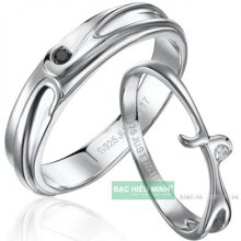 Nhẫn đôi Bạc Hiểu Minh NC089 - Ngây thơ