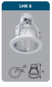 Đèn led downlight âm trần Duhal LHK6 