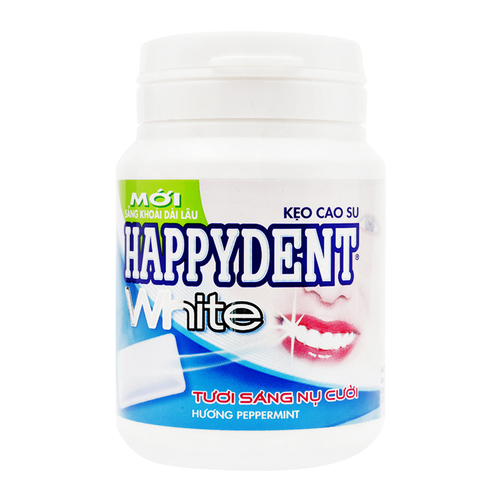 Kẹo gum hương peppermint Happydent White hộp 56g 