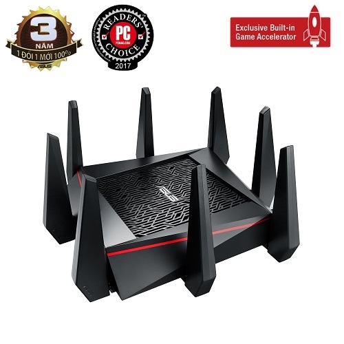 Router - Bộ phát wifii Gaming ba băng tần Asus RT-AC5300 