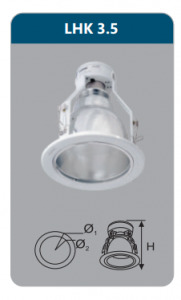 Đèn led downlight âm trần Duhal LHK3.5 