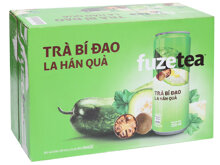 Thùng 24 lon trà bí đao Fuze Tea la hán quả 330ml
