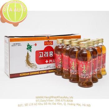 Nước Sâm có củ KGS Hàn Quốc hộp 10 chai x 120ml 