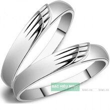 Nhẫn đôi Bạc Hiểu Minh NC075 - Đôi cánh tình yêu