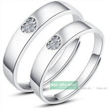 Nhẫn đôi Bạc Hiểu Minh NC110 - Trái tim đang yêu